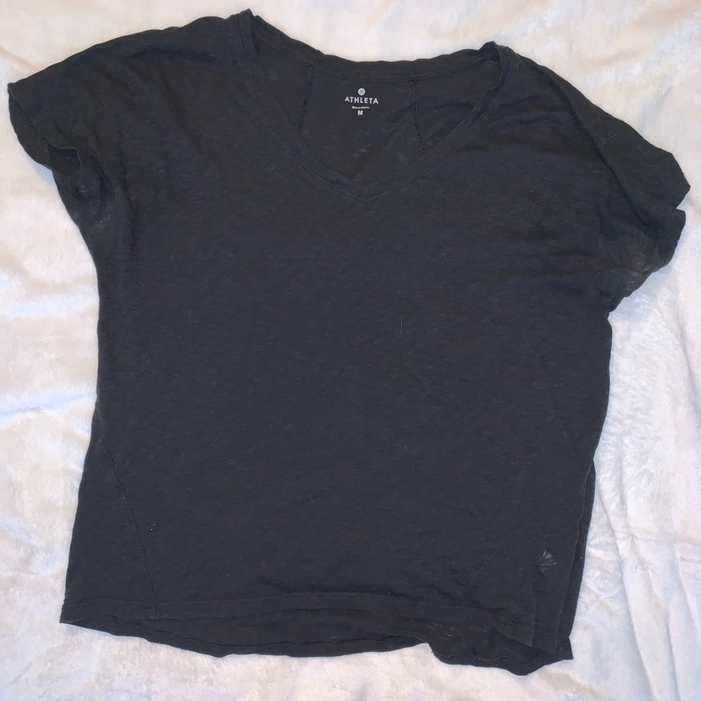 Athleta black v-neck top
